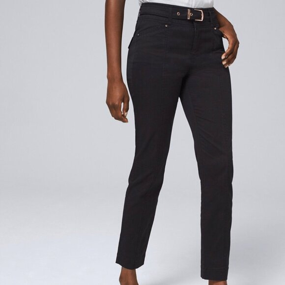 White House Black Market Pants - NWT White House Black Market High Rise Utility Slim Ankle Black Pants
